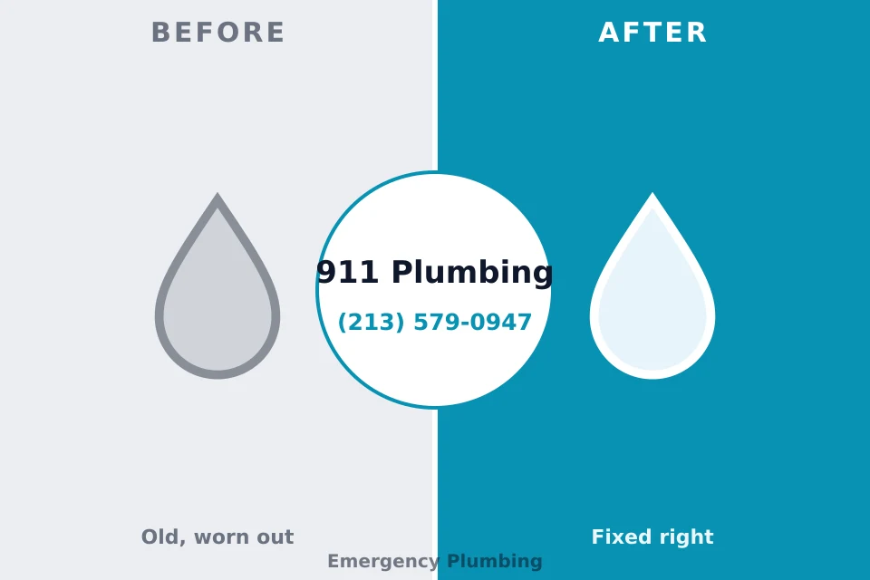 Before and after: plumbing company James City, NC